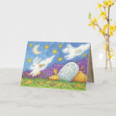 かわいいハロウィンのグリーティングカード カード (黄色い花)