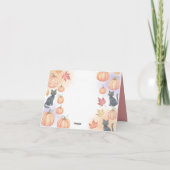 かわいいハロウィンのグリーティングカード サンキューカード (裏面)