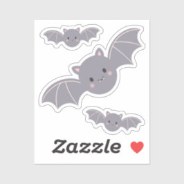 かわいいハロウィンのコウモリステッカー シール