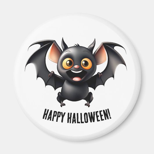 かわいいハロウィンのコウモリマグネット マグネット (正面)