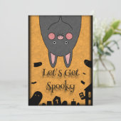 かわいいハロウィンのコウモリ シーズンカード (スタンド正面)