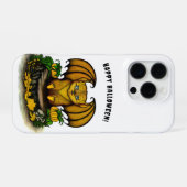 かわいいハロウィンのコウモリ iPhoneケース (裏面横)