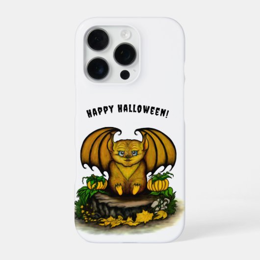 かわいいハロウィンのコウモリ iPhoneケース (裏面)