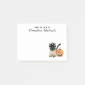 かわいいハロウィンのシャム猫は|あなたの名前を加えます ポストイット (正面)