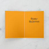 かわいいハロウィンのスケルトンカード カード (内部)