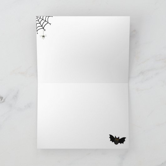 かわいいハロウィンのテーマの感謝カード サンキューカード (内部)