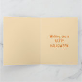 かわいいハロウィンのネズミとカボチャのカスタム カード (内部)