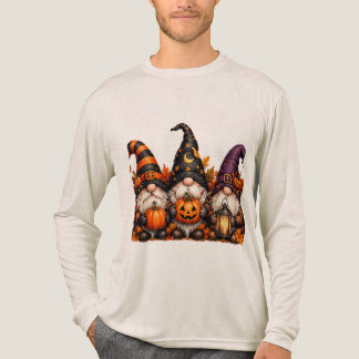 かわいいハロウィンのノームトリオカボチャ トライブレンドTシャツ