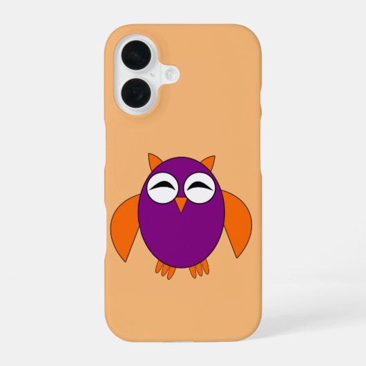 かわいいハロウィンのフクロウ iPhone 16ケース (裏面)
