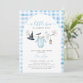 かわいいハロウィンのベイビーシャワー リトル ブー 招待状 (スタンド正面)