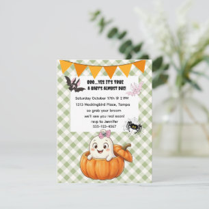 かわいいハロウィンのベビーシャワーデジタルダウンロード 招待状