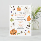 かわいいハロウィンのベビーシャワー 招待状 (スタンド正面)