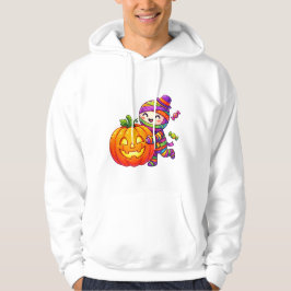 かわいいハロウィンのミイラのカボチャ抱擁 パーカ
