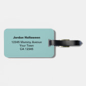 かわいいハロウィンのミイラのPersonalizableの荷物のラベル ラゲッジタグ (裏面横)