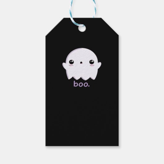 かわいいハロウィンのリトルブー ギフトタグ (正面)