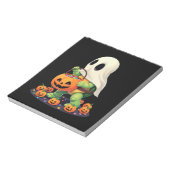 かわいいハロウィンの亀の幽霊とキャンディ（２） ノートパッド (回転)