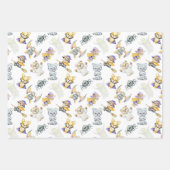 かわいいハロウィンの仮装の動物のおやつ ラッピングペーパーシート (正面3)