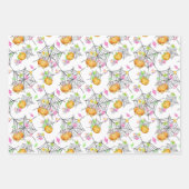 かわいいハロウィンの仮装の動物のおやつ ラッピングペーパーシート (正面2)