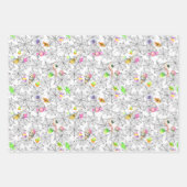 かわいいハロウィンの仮装の動物のおやつ ラッピングペーパーシート (正面3)