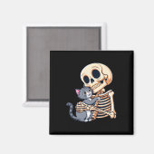 かわいいハロウィンの仮装スカル マグネット (正面/裏面)