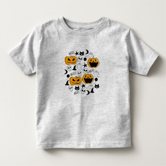 かわいいハロウィンの創造物のイラストレーション トドラーTシャツ (正面)