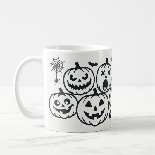 かわいいハロウィンの名言 コーヒーマグカップ (左)