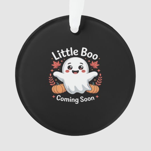 かわいいハロウィンの妊娠発表 オーナメント (正面)