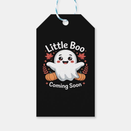 かわいいハロウィンの妊娠発表 ギフトタグ (正面)