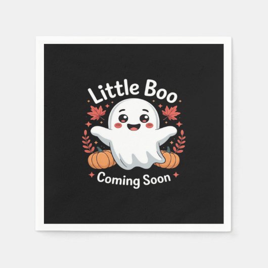 かわいいハロウィンの妊娠発表 スタンダードカクテルナプキン (正面)