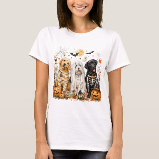かわいいハロウィンの子犬グラフィック Tシャツ