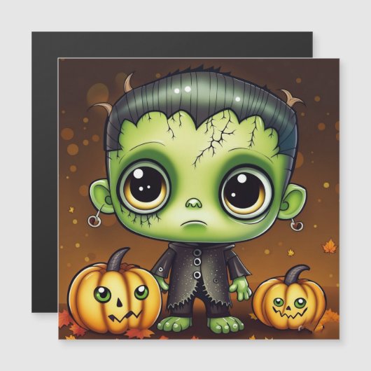 かわいいハロウィンの小さなフランケンシュタイン (正面/裏面)
