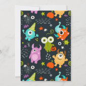 かわいいハロウィンの小さなモンスターが２歳になる 招待状 (裏面)