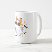 かわいいハロウィンの幽霊とかぼちゃ コーヒーマグカップ (正面右)