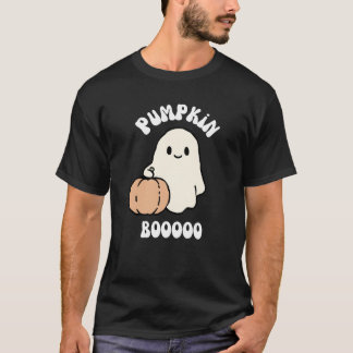 かわいいハロウィンの幽霊とカボチャ Tシャツ