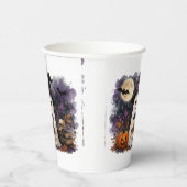 かわいいハロウィンの幽霊のコーヒーカップ水彩画 紙コップ (右)