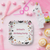 かわいいハロウィンの幽霊のスプークタキュラー誕生日 ペーパープレート (パーティー)