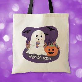 かわいいハロウィンの幽霊のトリック・オア・トリートトートバッグ トートバッグ