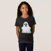 かわいいハロウィンの幽霊の女の子 Tシャツ (正面フル)