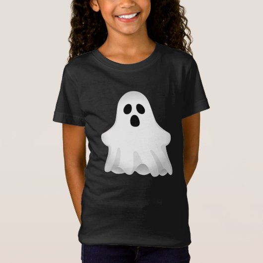 かわいいハロウィンの幽霊の女の子 Tシャツ (正面)
