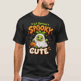 かわいいハロウィンの幽霊の小さな芽 Tシャツ