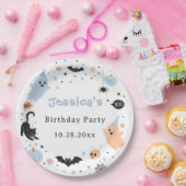 かわいいハロウィンの幽霊の誕生日パーティー ペーパープレート (パーティー)