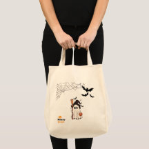 かわいいハロウィンの幽霊の魔女のほうきとカボチャ