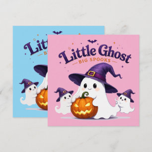 かわいいハロウィンの幽霊 カード