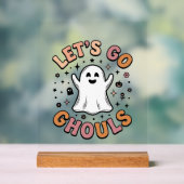 かわいいハロウィンの幽霊、「レッツゴー・ガールズ！」 アクリルサイン (ニュートラル)