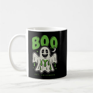 かわいいハロウィンの幽霊 BOO スライム コーヒーマグカップ