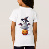 かわいいハロウィンの幽霊👻 Tシャツ (裏面)