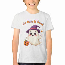 かわいいハロウィンの幽霊Tシャツ 男女兼用