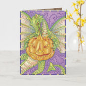 かわいいハロウィンの挨拶状 カード (黄色い花)