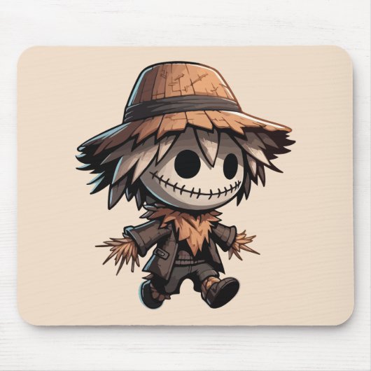 かわいいハロウィンの案山子 マウスパッド (正面)