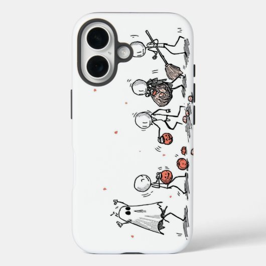 かわいいハロウィンの棒人間シーン Case-Mate iPhoneケース (裏面)